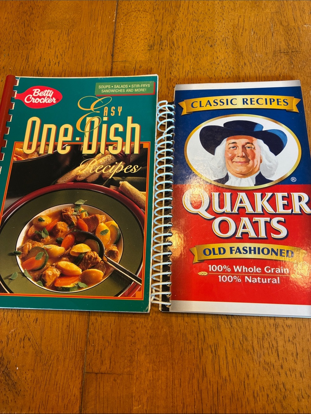 Betty Crocker & Quaker Oats Spiral Cookbooks - Vintage cookbooks